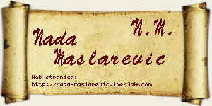 Nada Maslarević vizit kartica
